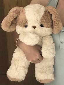 1 pieza muñeca de peluche suave con diseño de perrito de 25CM/9.84 pulgadas, muñeco de perro relleno, accesorio de fotografía, decoración para sofá, cama y coche, regalo de cumpleaños para familia, amigos y estudiantes