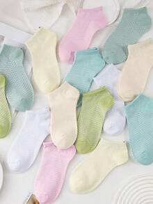 1/5/10/20 زوج جوارب شبكية رقيقة للنساء للربيع/الصيف، مقاومة للروائح الكريهة، جوارب كاحل منخفضة التقطيع - متعدد الألوان - مشاهدة 5