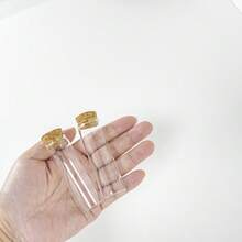 pthcrsdyn 6个迷你透明玻璃试管瓶，配软木塞，可用于工艺品制作、DIY漂浮瓶等，圆边设计，坚固耐用。10种不同型号，适用于储存、节日装饰、样品包装和工业实验。下单前请确认尺寸。 - 無色 - 查看 10