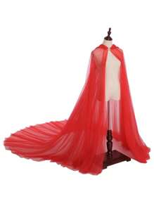 1pc Bridal Shawl Witch Vampire Cosplay Mesh Cloak Scarf