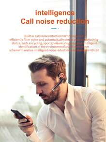 ENC Noise-Proof Wireless Headphones With Dual Microphones - Hands-Free Earbuds For Computer, Mobile, Truck Drivers, And Home Offices - Long-Lasting Lithium-Polymer Battery, Type-C Jack, And Wireless Charging Case Included