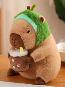 1PC30cm 11.81in Soft Capybara Transforming Capybara Doll Burger Toast Avocado Transforming Capybara Plush Toys For Kids Birthday Gift Home Decoration Valentine's Day Gift For Girls Sofa Pillow