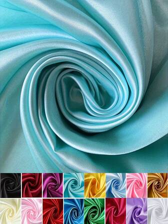 1 st enfärgad högkvalitativt satintyg, slät och flytande polyestermaterial, lämplig för bröllopsdekorationer, brudklänningar, modekläder och hantverksprojekt, dekorativa textilier | Elegant textur | Högkvalitativ polyester