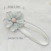 1 peça elegante prendedor magnético para cortina com design de flores 3D, prendedor de cortina de fita de poliéster para decoração de quarto e sala de estar