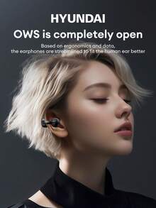 HYUNDAI HY-C02 Smart Bluetooth Earbuds, In-Ear Wireless Headphones With Touch Control Screen, Multifunctional Noise-Proof, Long Battery Life, High-Quality Audio, Comfortable Open-Ear DesignEarclip - 彩色 - 查看 3
