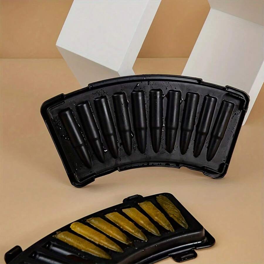 1pc Creative Ice Cube Mold, Handgun Shaped Whiskey Ice Cube Mold, Ice Cube Maker, DIY Bar Accessory, 3D Bullet Shaped Ice Cube Mold, DIY Ice Cube Mold, Chocolate Candy Mold, Cocktail Whiskey Ice Cube, Party Kitchen Supplies - Multicolor - View 1