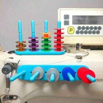 Magnetic Blue Bobbin Holder For Sewing Machines - Easy Install, No Power Needed, Ideal For Clothing Factories & Home Use