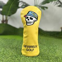 1pc Yellow Hat Wearing Skull Golf Club Head Cover, Golf Putting Cover, Golf Fashionable Club Cover, Suitable For Male And Female Outdoor Enthusiasts, Made Of Waterproof Materials, Providing The Best Protection For Your Golf Club - Multicolor - View 4