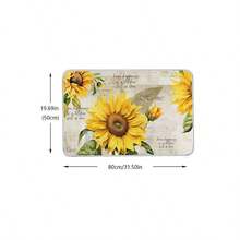 Anti-Slip Sunflower Pattern Kitchen Mat - Oil Resistant, Waterproof, Crystal Velvet Material, Machine Washable, Stain Resistant - Suitable For Entryways, Living Rooms, Laundry Rooms, Bathrooms, Etc. - Spring And Summer Decor - Multicolor - View 14