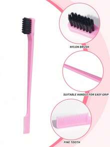 7pcs Hairdressing Styling Set, Including 2 French Weaving Tools, 1 Pointed Tail Comb, 1 Hook Removal Brush, 1 Double Ended Comb, 1 Portable Rubber Band Remover, And 1 Pack Of 1000 Rubber Bands, Headband Tool Set, Weaving Tool Ring - Multicolor - View 5