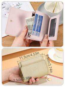 1pc Personalized Floral & Name Design Women Short Wallet Minimalist Multi-Functional Creative Purse Gift For Mother Girlfriend Friend On Birthday Or Holiday For Women Wallet Mini Wallet Purse Wallet Card Wallet - Multicolor - View 6