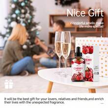 Hllozzi 多种水果精油（蓝莓/芒果/黄瓜/哈密瓜/青苹果/西瓜/樱桃/菠萝/草莓/桃子），清新果香，留香持久。设计小巧优雅。适用于居家、旅行、户外、露营、车内、身体、皮肤、面部、头发等。可与香薰机、香薰石或香薰木搭配使用。是完美的节日礼物或纪念品。 - 櫻桃精油 - 查看 6