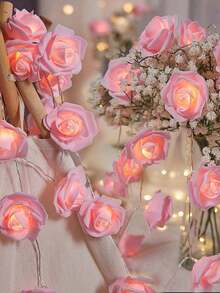 1 Peça Luz de Corda Decorativa de Rosa, Minimalista e Multifuncional