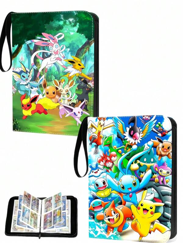pokemon Pokémon Super Dream Collection Kartenbuch, 400/120 Kartenfächer, klassisches tragbares Anime-Kartenspeicherbuch, Aufbewahrungsspielzeug, Taschenmonster-Spielzeug, geeignet als Geschenk für Freunde, Geburtstagsgeschenke, Themenparty-Geschenke, Valentinstags-Geschenke, Weihnachts- und Halloween-Geschenke
