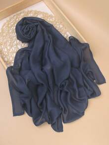 1条高品质纯色柔软透气粘胶纤维头巾，适合日常搭配长袍或连衣裙佩戴