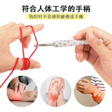 Set de 8 ganchos de ganchillo pequeños y rosas nuevos - Juego de herramientas de ganchillo DIY adecuado para tejer suéteres, bufandas, calcetines, sombreros y talla grande