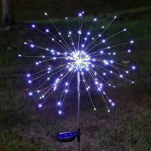 1PC Solar Powered Fireworks Lights, 8 Adjustable Lighting Modes,LED Fireworks Solar Outdoor Lawn Light Daily Waterproof And Energy-Saving, Suitable For Courtyard, Camping, Park, Festival And Party Decoration (90 Lights / 120 Lights / 200 Lights)