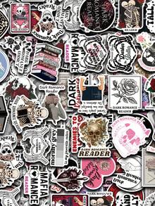 50pcs Dark Romance Novel Stickers, Suitable For Kindle Adult E-Reader, Sexy Bookworm Reading Stickers, Can Be Stuck On Kindle Covers, Water Bottles, Laptops And Other Book Accessories, Gifts For Book Lovers, Romantic Novel Stickers, Fashionable INS Reading Stickers, Bookworm Supplies - Multicolor - View 1
