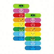 10/30/60pcs Colorful Smiling Face Elastic Bands, 8 Different Colors Breathable PE Elastic Bands, Suitable For Emergency Kits - Multicolor - View 6