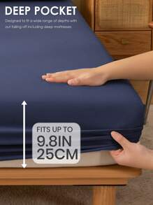 1pc Solid Color Fitted Sheet, Bed Sheet, Bedding, Mattress Cover, Soft And Comfortable Bedding For Bedroom, Mattress Protector For Bedroom, Skin-Friendly Bed Sheets, For All Seasons Dustproof Bedspread, Fitted Bottom Sheet For Twin, Full, King, Queen Size, Machine Washable, (Without Pillowcase), Perfect Holiday Gift