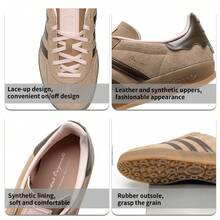 Adidas Originals Giày thể thao trong nhà Adidas Gazelle Unisex, giày thể thao thường ngày thoải mái và nhẹ. - Các tông màu vàng/nâu/hồng nhạt - Xem 3