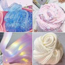 病毒水晶泥蓬松史莱姆，不粘泡泡糖史莱姆，泡泡史莱姆，泡泡牛奶史莱姆，和朋友一起玩很有趣