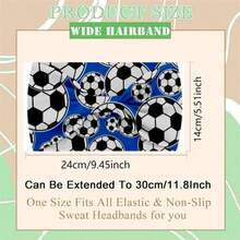 1 件/6 件女士瑜伽头带防滑足球/印花，透气十字交叉设计，圣诞节健身必备，运动赛事发带头巾头带吸汗带 - 彩色 - 查看 9