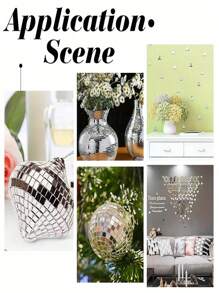 20/50/100/200pcs 2cm Acrylic Triangle Mirror Mosaic Tiles, Self-Adhesive Geometric Wall Sticker For Home Bedroom Living Room/Bathroom Decor, Glass Surface, Glittery, Reusable, Party DIY Craft Gift, Portrait Mirror Decor, Multi-Surface Installable