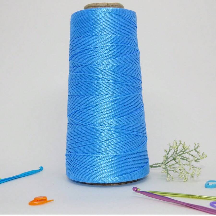 Queen Thick Polypropylene Crochet Thread Box Braids, Braids, Handmade Work 500 Meters - 大西洋藍 - 查看 1