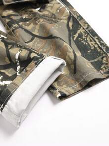 Teen Boy Allover Print Straight Leg Jeans Pants - Multicolor - View 8