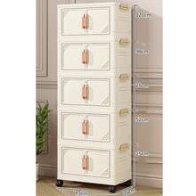 5/3/1层多功能五层折叠收纳柜，大容量收纳 - 万向滚轮可360°旋转 - 节省空间 - 双门设计，适用于存放衣服、床上用品、零食、文具、鞋子、包包等，大容量收纳 正装 裤子 鞋子 牛仔裤 靴子 裙子 卧室，收纳盒，家居收纳，白色T恤女，黑色裤子女，女士冬装，连衣裙，