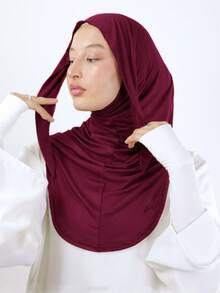 1 件女士纯色巴拉克拉法帽头巾，弹性头巾，透气，舒适，吸湿排汗，适用于日常生活、运动、瑜伽、健身和时尚穿着