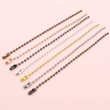 100pcs Iron 2mm Ball Bead Chains 11cm Long KeyRing Chain Label Hand Tag Connector Bulk Keychain DIY Jewelry Making Accessories - Beaded Chain - View 12