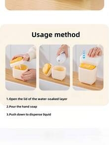 1 Dispensador de jabón líquido con forma de gato adorable, dispensador de detergente para lavar los platos, vuelta al colegio