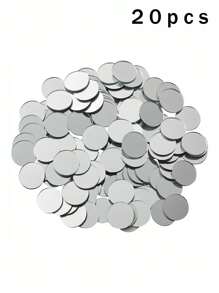 20/50/100/200pcs, 2cm Circular Acrylic Mirror Mosaic Tiles, 3D Crystal, Fashion Rhinestone Mirror Wall Sticker, Home Peel And Stick Geometric Wall Decor, For Bedroom, Living Room, Bathroom Decor, Glass Face, Shiny Sparkle, Reusable, DIY Jewelry Making, Party Craft, Phone Case, Gift Craft Decorative Sticker, Portrait Mirror Tile, Multi-Surface Installation Stickers