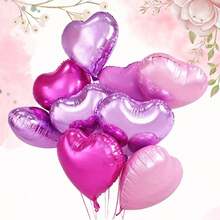10pcs 18 Inch Heart Shaped Balloons In Rose Red, Light Pink And Lavender, Wedding Decor And Party Decorations - Multicolor - View 4