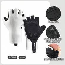 Vilico 1 pereche mănuși fără degete alb-negru, mănuși unisex fitness cu jumătate de deget, stil sport în aer liber cu tampoane groase antiderapante pentru palme, material respirabil și durabil, potrivite pentru sală de sport, alergare, haltere, volei, baschet, badminton, ciclism, drumeții, alpinism, dans, camping, pescuit, ciclism și alte sporturi - Multicolor - Vizualizare 14