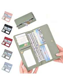Casual Fashion Mini Ultra-Thin Multifunctional Wallet, PU Leather Card Holder, Women's Mini Wallet - Multicolor - View 1