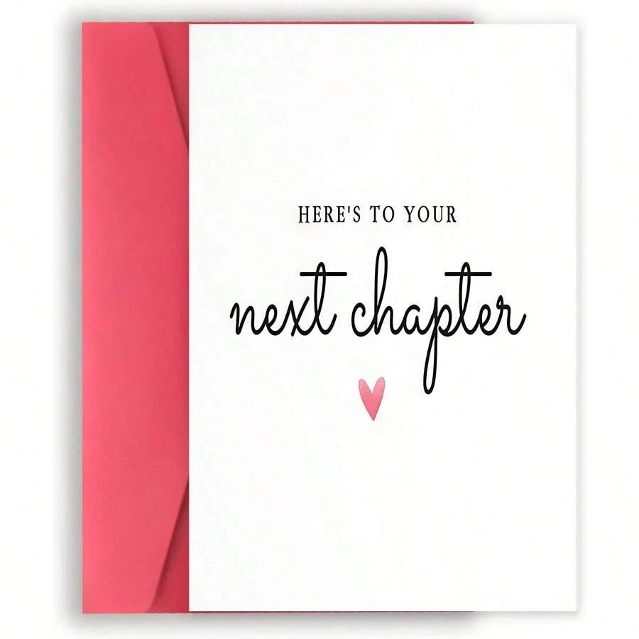 Here's To Your Next Chapter Card New Job Card Funny Leaving Work Card ...