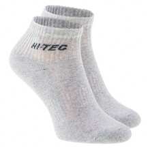 Hi-Tec Unisex Adult Quarro Logo Socks (Pack Of 3) (Grey Melange)