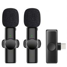 Wireless Lavalier Lapel Microphone For IOS TypeC Android Camera Plug-Play Professional Noise Reduction Recording Clip Mic For Creator Interview