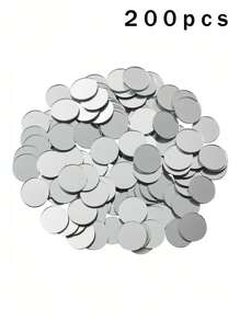 20/50/100/200pcs, 2cm Circular Acrylic Mirror Mosaic Tiles, 3D Crystal, Fashion Rhinestone Mirror Wall Sticker, Home Peel And Stick Geometric Wall Decor, For Bedroom, Living Room, Bathroom Decor, Glass Face, Shiny Sparkle, Reusable, DIY Jewelry Making, Party Craft, Phone Case, Gift Craft Decorative Sticker, Portrait Mirror Tile, Multi-Surface Installation Stickers