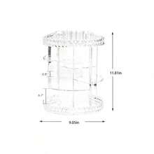 Organizador 360 de maquillaje giratorio, Soporte ajustable para almacenamiento de maquillaje,Transparente - transparente - Ver 7