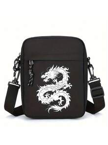 这款时尚黑色牛津布单肩包，配有可调节肩带，大容量休闲斜挎手机包，适合男士使用，饰有骷髅和玫瑰印花，是情人节、万圣节旅行者的理想礼物，也可作为帆布手提包、相机包、万圣节配饰、侧包或旅行包使用。 - 彩色 - 查看 22