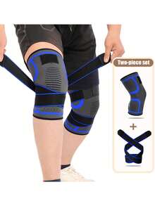 Joelheiras Esportivas e de Fitness Masculinas, Joelheira de Compressão Tricotada para Caminhada, Basquete, Ciclismo, Academia, Confortável