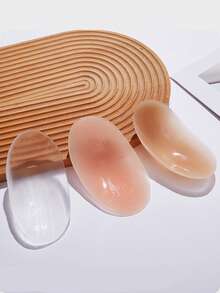 2pcs Invisible Detachable Breathable Silicone Shoulder Pads, Reusable Self-Adhesive Shoulder Enhancer For Women Gym Gym Accessories - Apricot - View 10