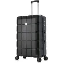 Luggage Suitcase Large On 4 Dual Spinner Wheels Super Lightweight ABS Hard Shell Hold Check In With Built-In TSA Lock (Black, 110 Liter) - Black - View 1