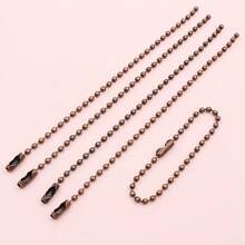 100pcs Iron 2mm Ball Bead Chains 11cm Long KeyRing Chain Label Hand Tag Connector Bulk Keychain DIY Jewelry Making Accessories - Beaded Chain - View 15