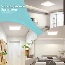 Luz de techo LED plana - Luz de dormitorio 23CM Luz de baño 18W Luz de cocina Angular Luz de techo de dormitorio Luz de pasillo Luz de techo de baño 4000K para baño, cocina y pasillo