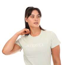 Adidas W Logo Tee T-SHIRTS - Green - View 3